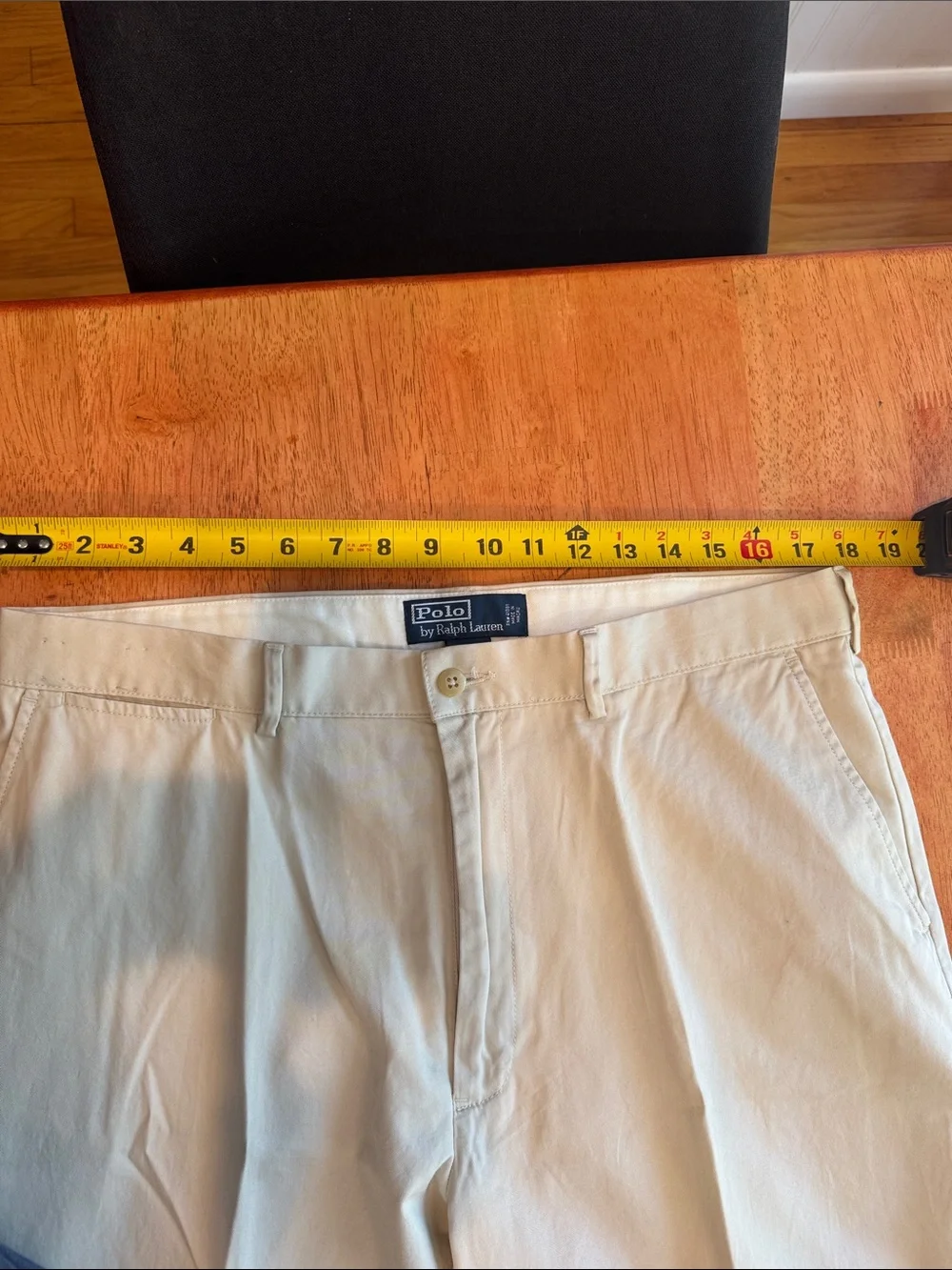 Polo by Ralph Lauren Men's Cream Chino Cotton Pants 36x32